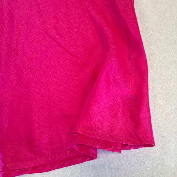 Steve Madden Satin Midi Skirt Hot Pink Size Small - Picture 4 of 4
